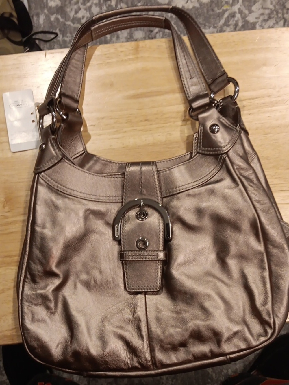 Coach Soho Bronze Metallic Leather Shoulder Bag - NWT w/ Dust Bag & Care Card